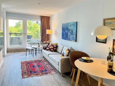 Ein Sitzbereich in der Unterkunft Residenz am Hang Residenz am Hang MEERHAASE Appartement 514