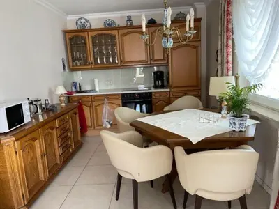 Küche/Küchenzeile in der Unterkunft Ferienwohnung Ostseewellen