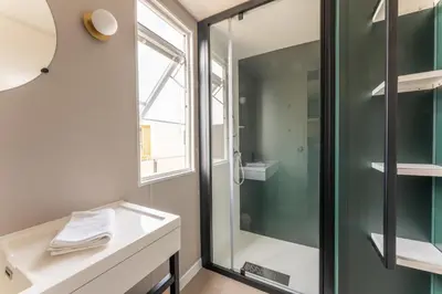 Ein Badezimmer in der Unterkunft Boje 66