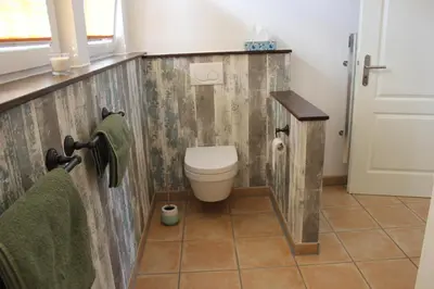 Ein Badezimmer in der Unterkunft Ferienwohnung Störtebeker