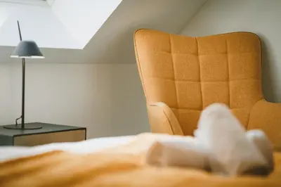 Ein Bett oder Betten in einem Zimmer der Unterkunft Modernes Neubau-Haus Lübeck - Garten, Terrasse, Parkplatz