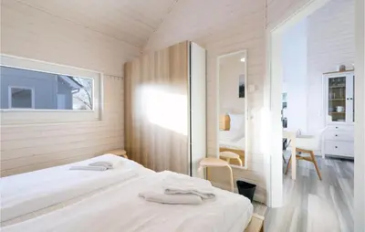 Ein Bett oder Betten in einem Zimmer der Unterkunft Lovely Home In Krems Iiwarderbrück