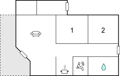 Grundriss der Unterkunft Cozy Home In Krems Iiwarderbrück