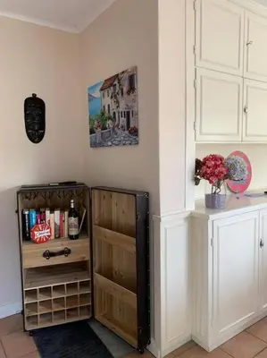Küche/Küchenzeile in der Unterkunft Top Lage! Charmantes Landhaus 5 Geh-Min v. Strand