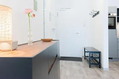 Küche/Küchenzeile in der Unterkunft Ferienwohnung Stern 3 Scharbeutz
