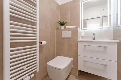Ein Badezimmer in der Unterkunft Haus Meeresstrand BeachBude Scharbeutz