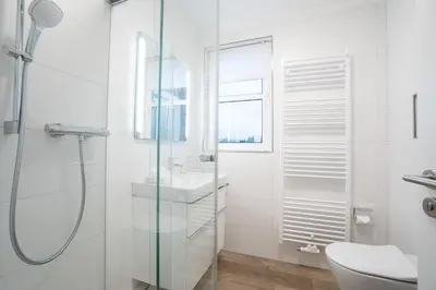 Ein Badezimmer in der Unterkunft Seesand Nr 10