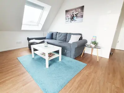Ein Sitzbereich in der Unterkunft Ferienwohnung Beste - für eine entspannte Auszeit