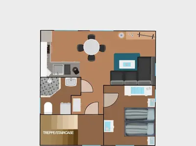 Grundriss der Unterkunft Ferienwohnung Trave - Wohlfühlatmosphäre zum Auftanken