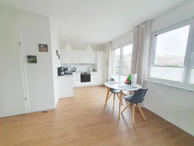 Küche/Küchenzeile in der Unterkunft Ferienwohnung Trave - Wohlfühlatmosphäre zum Auftanken