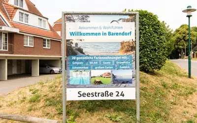 Ein Zertifikat, Auszeichnung, Logo oder anderes Dokument, das in der Unterkunft Die Ostseeperle mit Pool ausgestellt ist