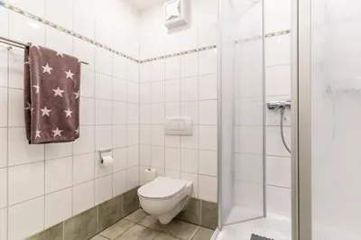 Ein Badezimmer in der Unterkunft Die Ostseeperle mit Pool