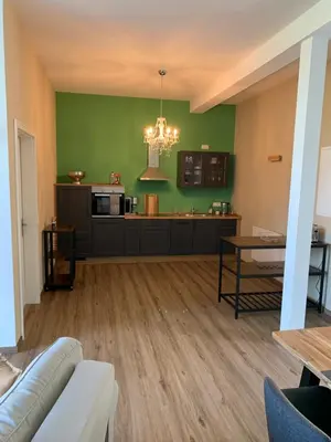Küche/Küchenzeile in der Unterkunft Ferienwohnung 2 am Herrenhaus Ahrensbök