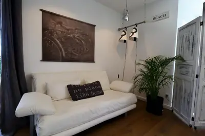 Ein Sitzbereich in der Unterkunft Ferienwohnung 