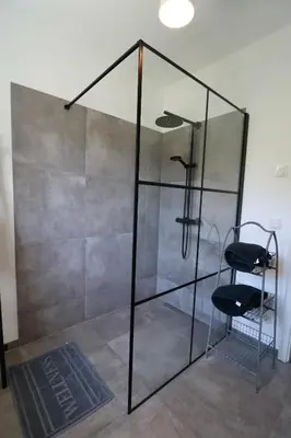 Ein Badezimmer in der Unterkunft Ferienwohnung 