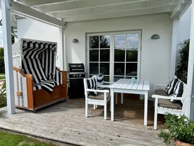 Ein Patio oder anderer Außenbereich in der Unterkunft Ferienwohnung 
