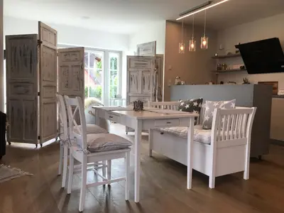 Küche/Küchenzeile in der Unterkunft Ferienwohnung 