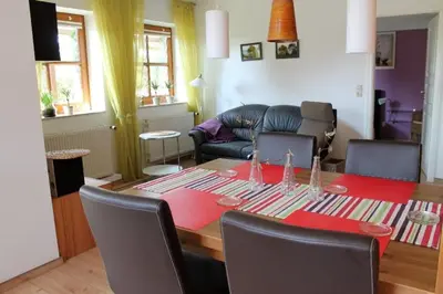 Ein Sitzbereich in der Unterkunft Ostseeoase