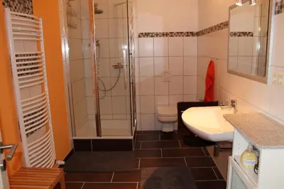 Ein Badezimmer in der Unterkunft Ostseeoase
