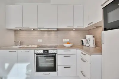 Küche/Küchenzeile in der Unterkunft Haus Seesand Penthouse Wohlfühlzeit