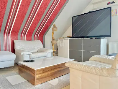 TV/Unterhaltungsangebot in der Unterkunft 3SZ Penthaus Luna am Sandstrand mit Meerblick & Balkon