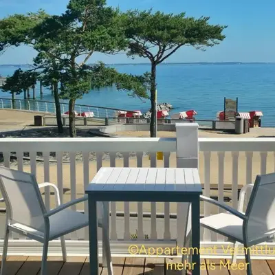 Ferienhaus Urban Fewo Beletage 2 bis 6 Personen mit Panorama Meerblick WLAN gegenüber vom Strand
