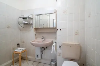 Ein Badezimmer in der Unterkunft AMW1 Ferienwohnung Garbers Thiele