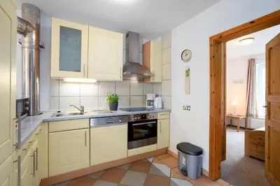 Küche/Küchenzeile in der Unterkunft BIR9a Ferienwohnung Vahle
