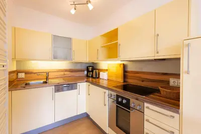 Küche/Küchenzeile in der Unterkunft BEE1 Ferienwohnung Ernstorfer