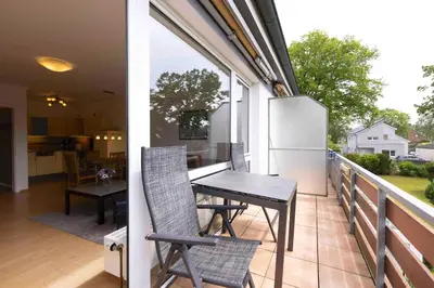 Ein Balkon oder eine Terrasse in der Unterkunft BEE1 Ferienwohnung Ernstorfer