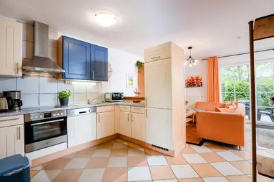 Küche/Küchenzeile in der Unterkunft BIR9b Ferienwohnung Vahle