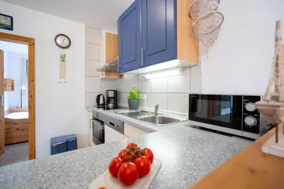 Küche/Küchenzeile in der Unterkunft BIR9b Ferienwohnung Vahle