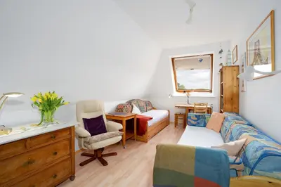 Ein Sitzbereich in der Unterkunft DKK7b Ferienwohnung Strandmuschel F