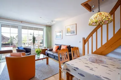 Ein Sitzbereich in der Unterkunft DKK7b Ferienwohnung Strandmuschel F