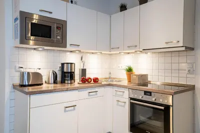 Küche/Küchenzeile in der Unterkunft GAR4b Appartementhaus 