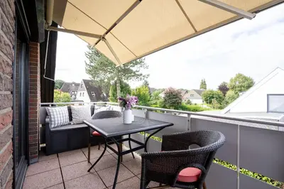 Ein Balkon oder eine Terrasse in der Unterkunft HER16c Ankes Gästehaus F