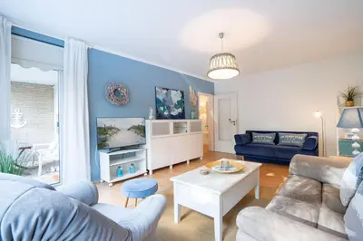 Ein Sitzbereich in der Unterkunft MEI71 Ferienwohnung Strandlust F