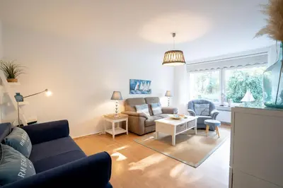 Ein Sitzbereich in der Unterkunft MEI71 Ferienwohnung Strandlust F