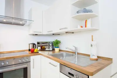 Küche/Küchenzeile in der Unterkunft MEI77 Ferienwohnung Zimmermann F