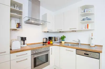 Küche/Küchenzeile in der Unterkunft MEI77 Ferienwohnung Zimmermann F