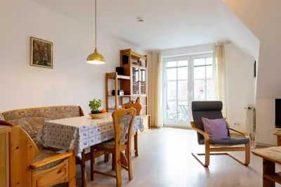 Ein Sitzbereich in der Unterkunft OST10b Ferienwohnung Musik-Jischa