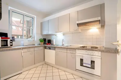 Küche/Küchenzeile in der Unterkunft Ost11a Ferienwohnung Strandnah