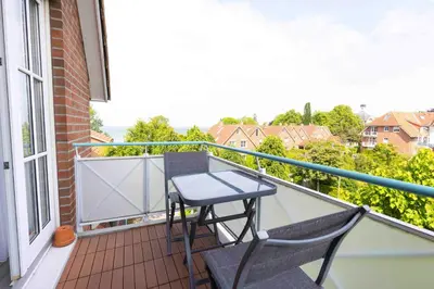Ein Balkon oder eine Terrasse in der Unterkunft OST29 Ferienwohnung Komoran