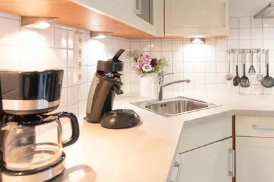 Küche/Küchenzeile in der Unterkunft OST8 Ferienwohnung Lörper 2