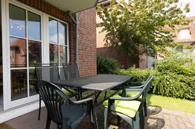 Ein Patio oder anderer Außenbereich in der Unterkunft OST8 Ferienwohnung Lörper 2