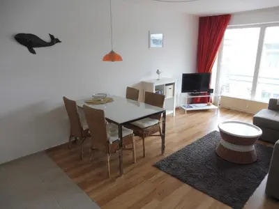 Ein Sitzbereich in der Unterkunft STR115 Haus Ostseeblick