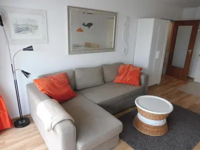 Ein Sitzbereich in der Unterkunft STR115 Haus Ostseeblick