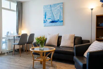 Ein Sitzbereich in der Unterkunft STR123d Ferienwohnung 