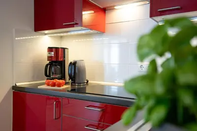 Küche/Küchenzeile in der Unterkunft STR123d Ferienwohnung 