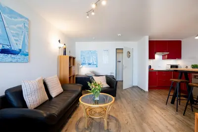 Küche/Küchenzeile in der Unterkunft STR123d Ferienwohnung 